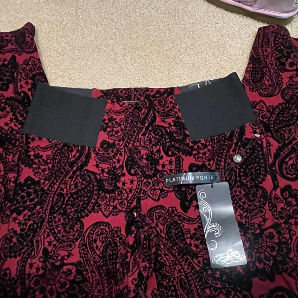 Brocade skinny fit pants